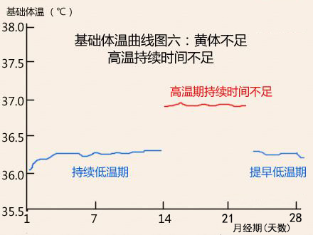 基础体温曲线图黄体不足